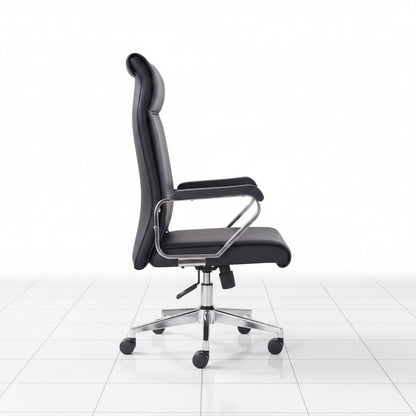 Black office chair ZM-032 metal frame detail