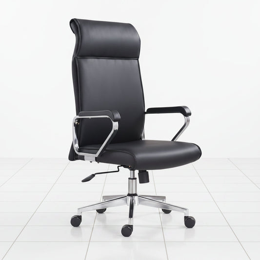 Black office chair ZM-032 seating detail