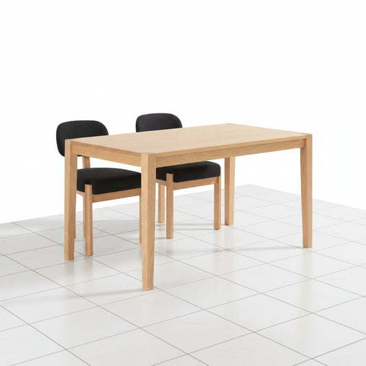Dining Chair Set of 2 in black front view