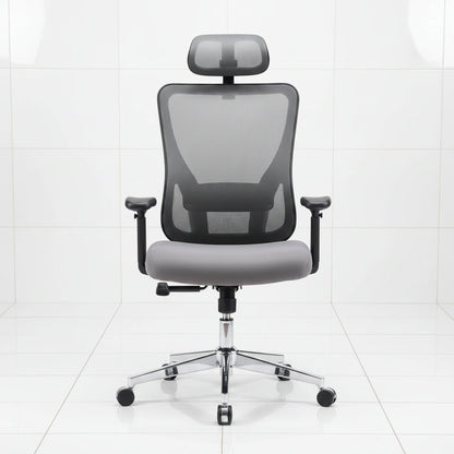 Grey high back mesh office chair