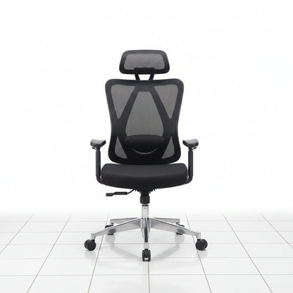 Mesh office chair high back front view