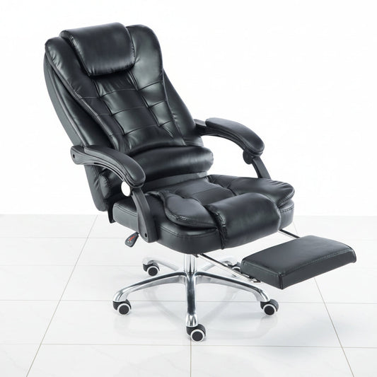 Office chair recliner with 360-degree swivel